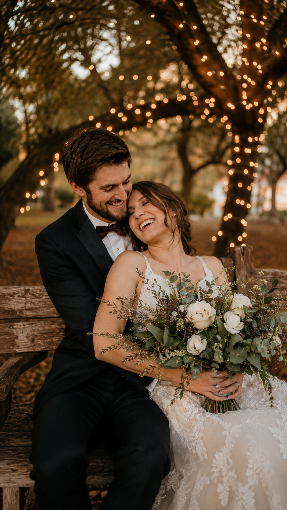 Happy wedding couple